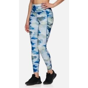 Reebok High Rise 7/8 Getaway Leggings In Monaco Blue Size L